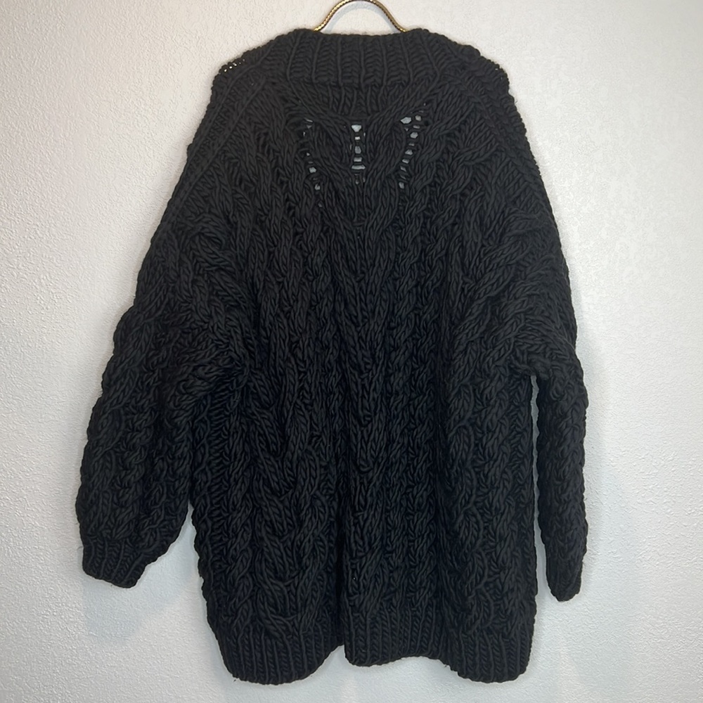 MR MITTENS Cable-Knit Wool Cardigan One Size - Picture 6 of 13